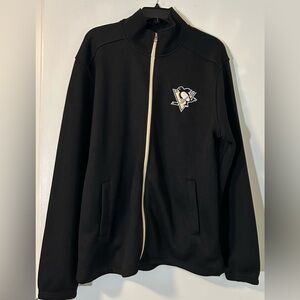 NHL Black and White Full-Zip Penguin’s Bomber Jacket